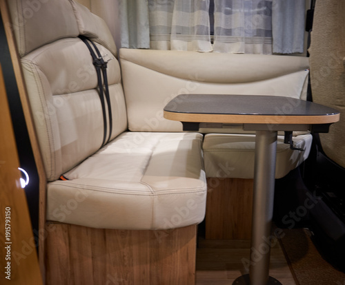 Interior of a camper van