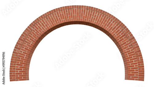 Architecture, Brick Archway, Urban Setting, 3D Illustration, Exterior View, Structural Design