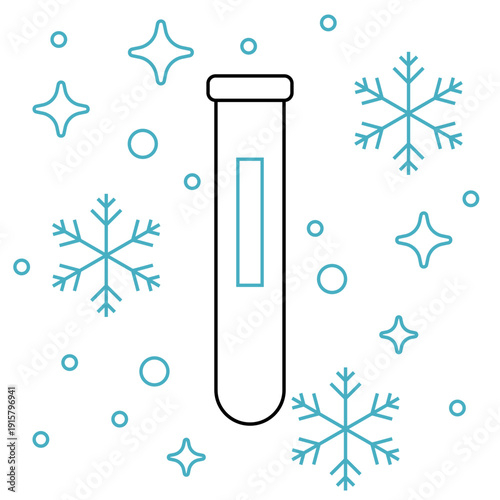 Sperm bank, spermatozoon freezing. Frozen lab sample, test tube