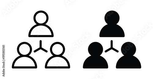Diverse Group Icons Representing Team Collaboration and Networking Concepts