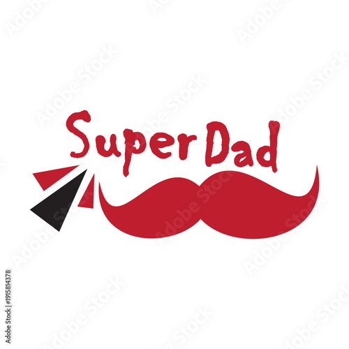 Super Dad Logo vector illustration. Super Dad typography icon symbol.