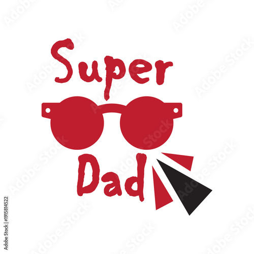 Super Dad Logo vector illustration. Super Dad typography icon symbol.