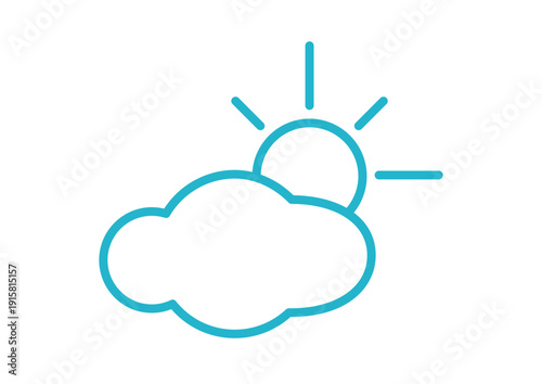 Weather Cloud with Partial Sun