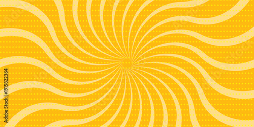 Yellow comic sunburst background. abstract sunburst brochure design template. sun rays cartoon illustration