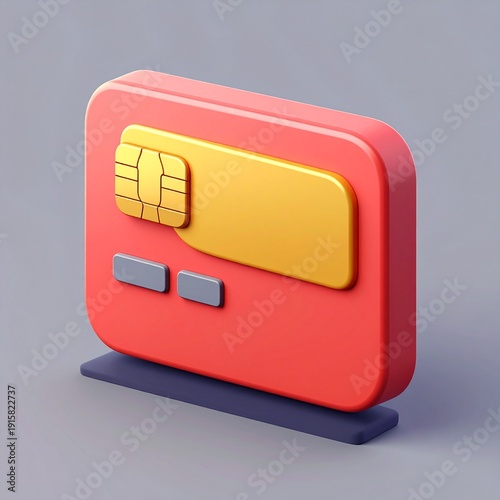 Vibrant 3D SIM card on display for mobile technology