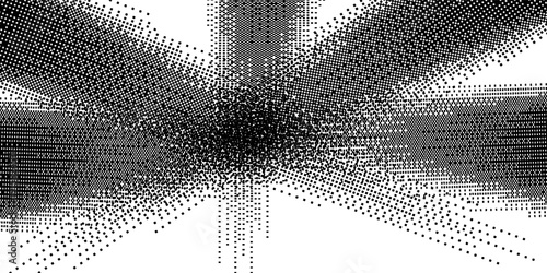 Pixelated bitmap gradient texture. Black and white dither pattern   background. Abstract glitchy pattern.