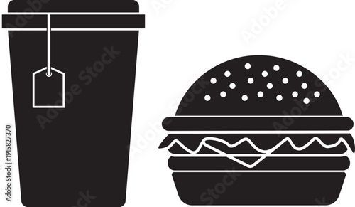 Fast food and drink vector illustration