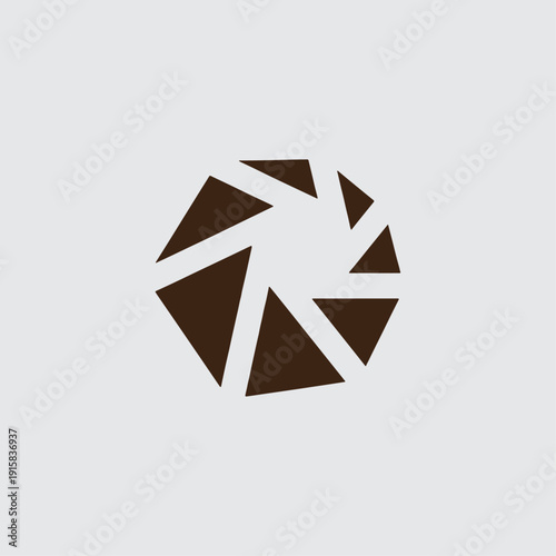 Abstract Geometric Hexagon Vortex Graphic Element