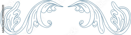 Flourish Ornament Divider Sketch