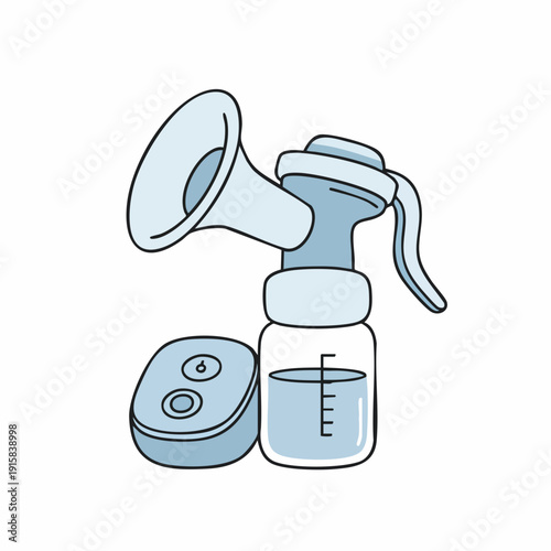 Simple Illustration of a Breast Milk Pump Set