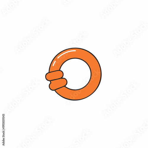 Simple Orange Life Ring Illustration for Safety