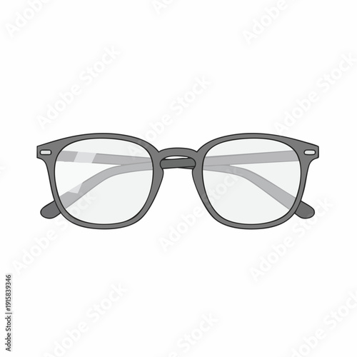Stylish gray framed eyeglasses with clear lenses, showcasing modern design and optical clarity.