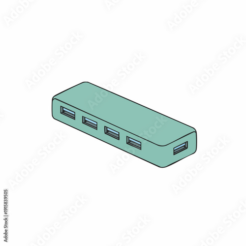 Simple Illustration of a Multi-Port USB Hub