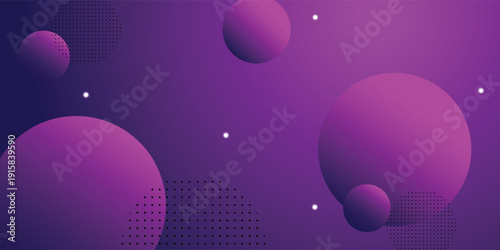 Abstract trendy gradient shapes composition. modern hipster futuristic. Planets, stars and galaxy background