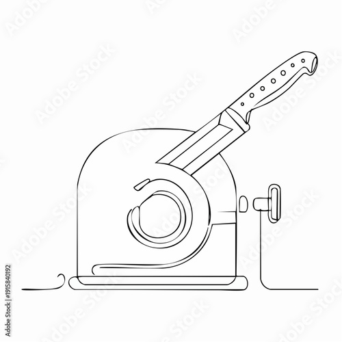 Knife sharpener with a sharp blade