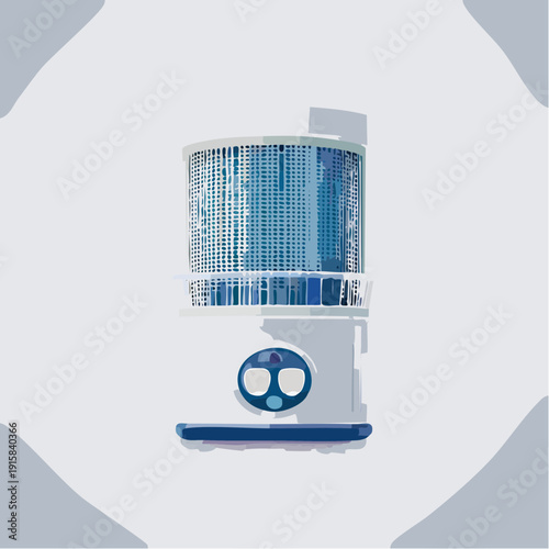 Modern cylindrical building with blue glass facade