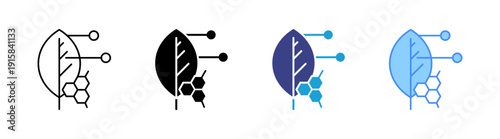 Biomimetic icon set multiple style collection