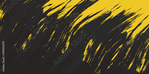Abstract yellow and black color grunge background.vector illustration.