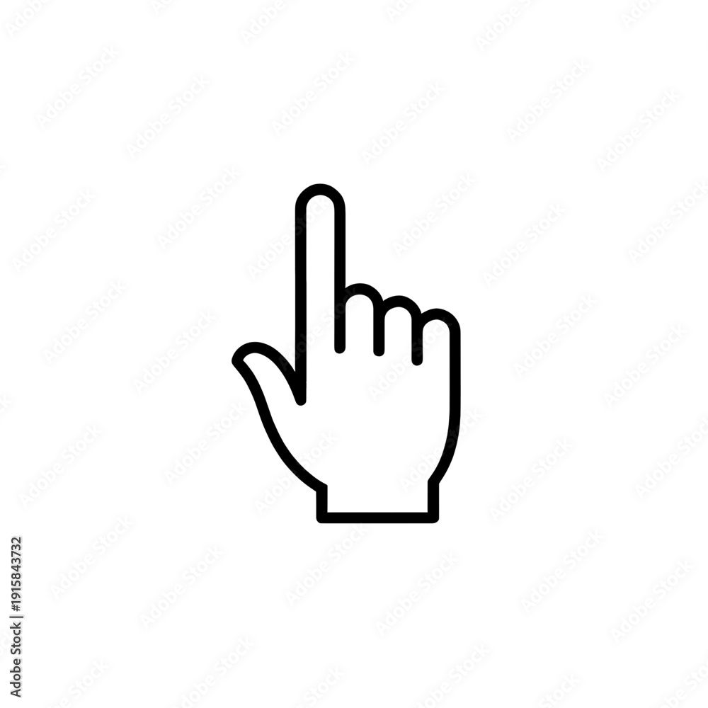 Obraz premium Hand Gesture Pointer Finger Icon