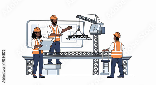 Engineers Collaborating on Industrial Project Design.