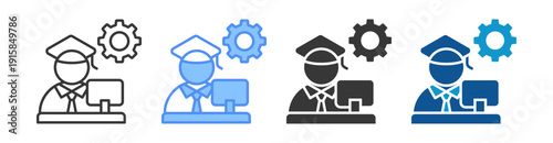 Education Icon Set Multiple Style Collection