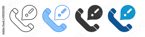 Emergency Call Icon Set Multiple Style Collection