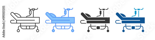Bed Booking Icon Set Multiple Style Collection