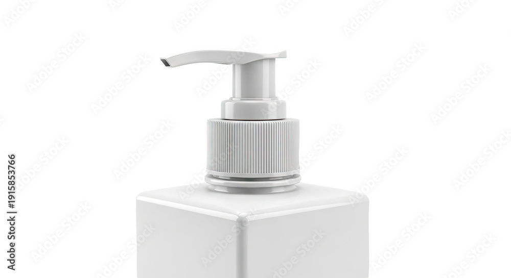 Obraz premium White Pump Dispenser Bottle