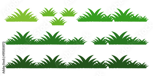 green grass illustration, sustainable grass nature, grass design in flat style	
