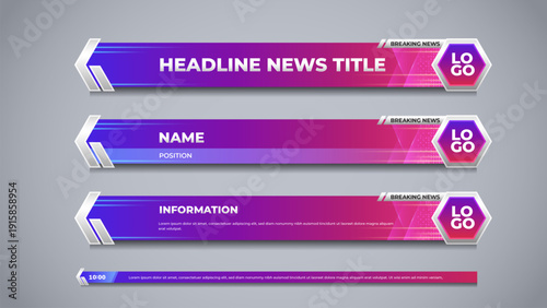 Corporate overlay with color full color for presentation and streaming channel template