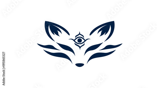 Simplified depiction of a fox head with an eye-like design centered above the nose