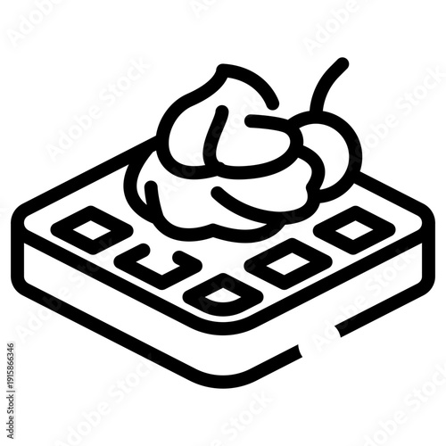 vector illustration of a waffle cake