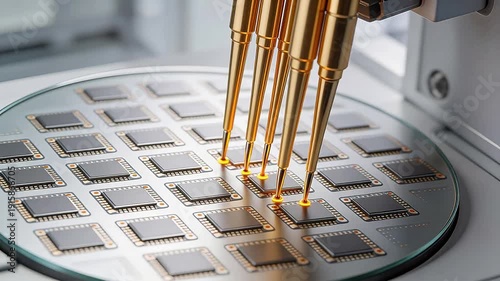 Wallpaper Mural Microchips being tested with precision tools Torontodigital.ca