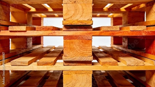 Wallpaper Mural Stacked Wooden Pallets Torontodigital.ca