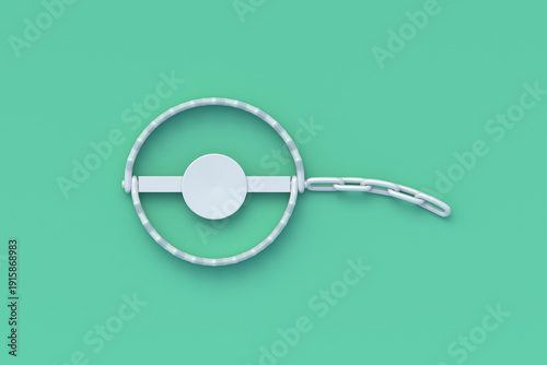 Photography Bear trap on green background