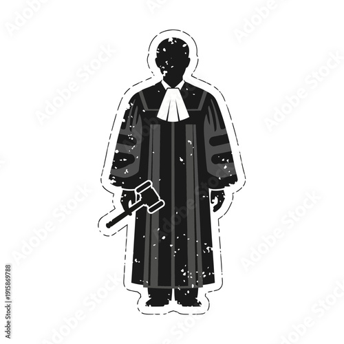 Judge's Robes and Gavel Icon