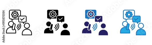 Speak Icon Multi Style Vector Illustration