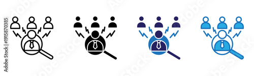 Lead Icon Multi Style Vector Illustration