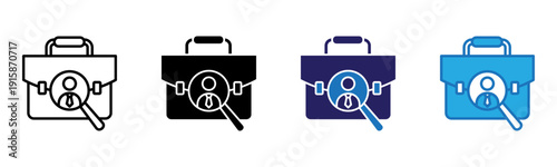 Work Icon Multi Style Vector Illustration