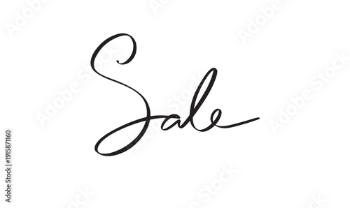 Sale text font calligraphy hand written lettering script black color object icon sale template banner poster sale discount promotion greeting season shopping sale online special sale event marketing 