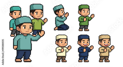 Muslim kids in prayer.