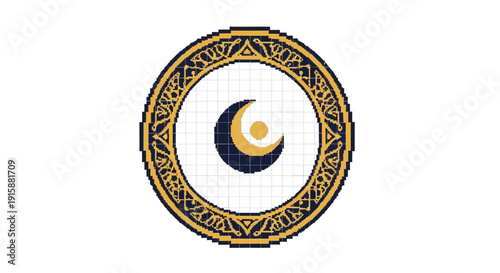 Crescent Moon Symbol Design.
