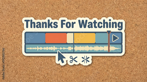 Thanks For Watching Video Editing Timeline Concept.