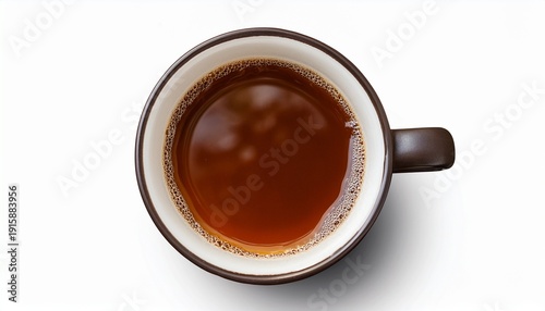 Simple Illustration Of A Cup Of Coffee Or Tea With Brown Liquid Isolated On Transparent Background