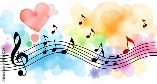 abstract, music, background, notes, melody, rhythm, sound, harmony, musical, art, design, graphic, creative, colorful, vibrant, waves, motion, dynamic, energy, tempo, beat, audio, song, tune, composit