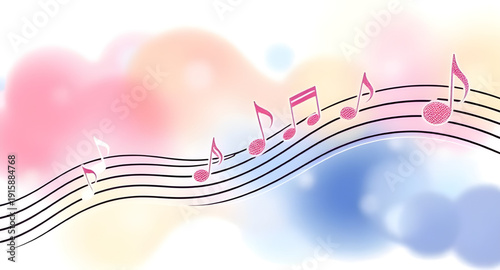 abstract, music, background, notes, melody, rhythm, sound, harmony, musical, art, design, creative, colorful, waves, flow, motion, dynamic, tempo, beat, audio, song, tune, composition, staff, clef, sy