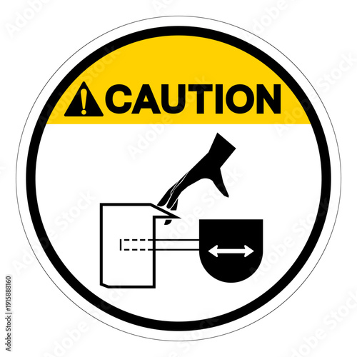 Caution Sampling Cup Symbol Sign,Vector Illustration, Isolated On White Background Label.EPS10