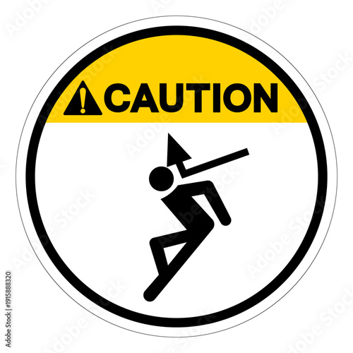 Caution Fall Hazard Symbol Sign ,Vector Illustration, Isolate On White Background Label. EPS10