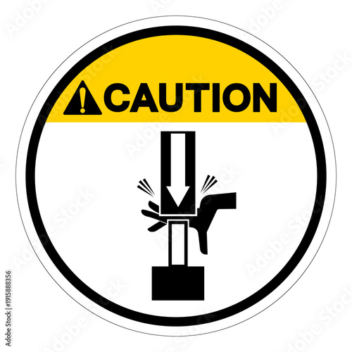 Caution Improperly Use Safety Block Symbol Sign ,Vector Illustration, Isolate On White Background Label.EPS10