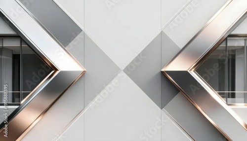 Mirrored Metallic Chevrons
